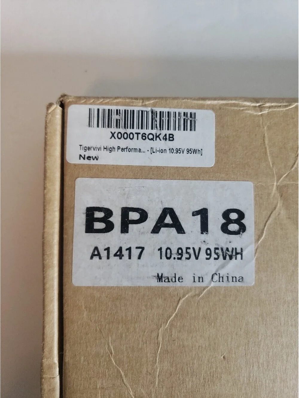 A1417 MacBook Pro Tigervivi High Performance Lithium-Ion Battery 10.95V 95Wh